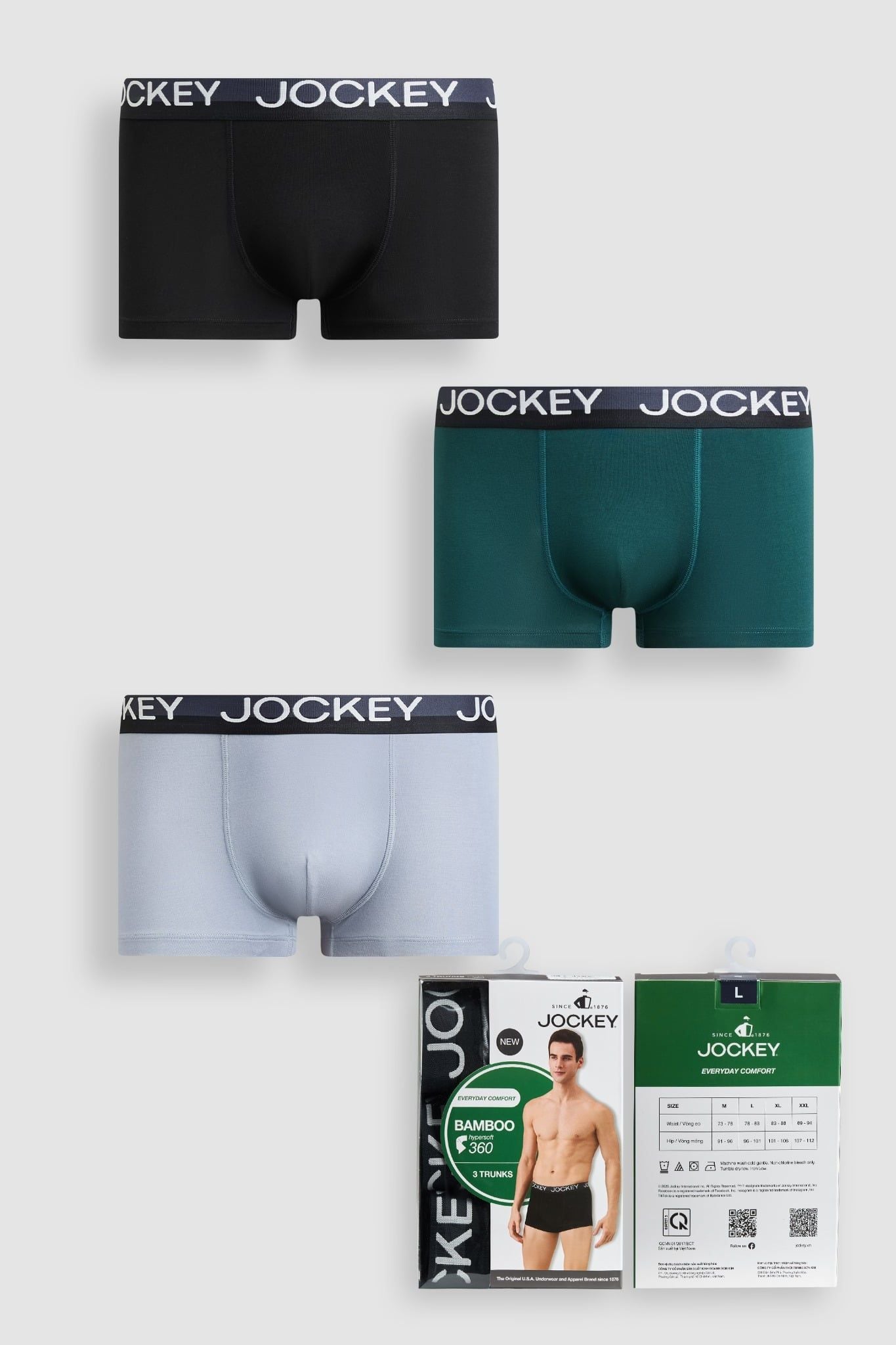 Quần lót bamboo nam Jockey dáng trunk – J4118