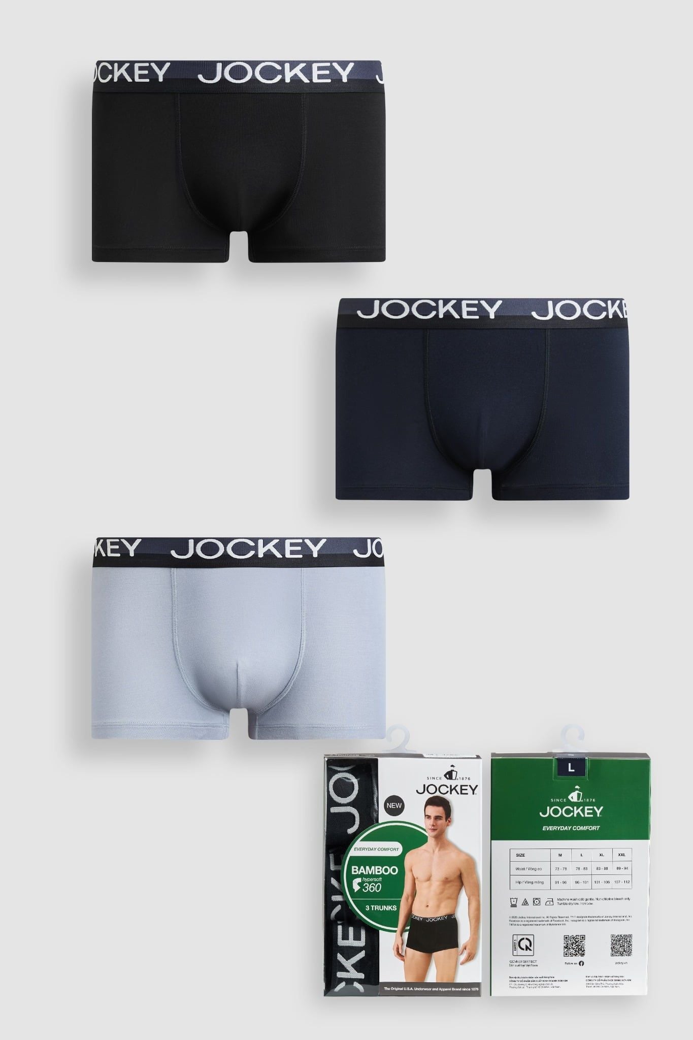 Quần lót bamboo nam Jockey dáng trunk – J4118