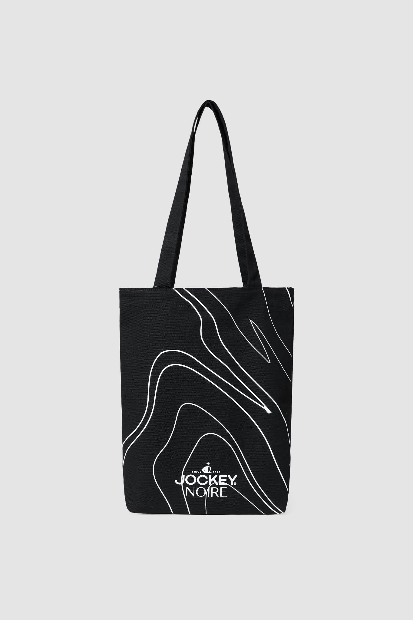 Túi tote canvas Jockey họa tiết Noire – J4149