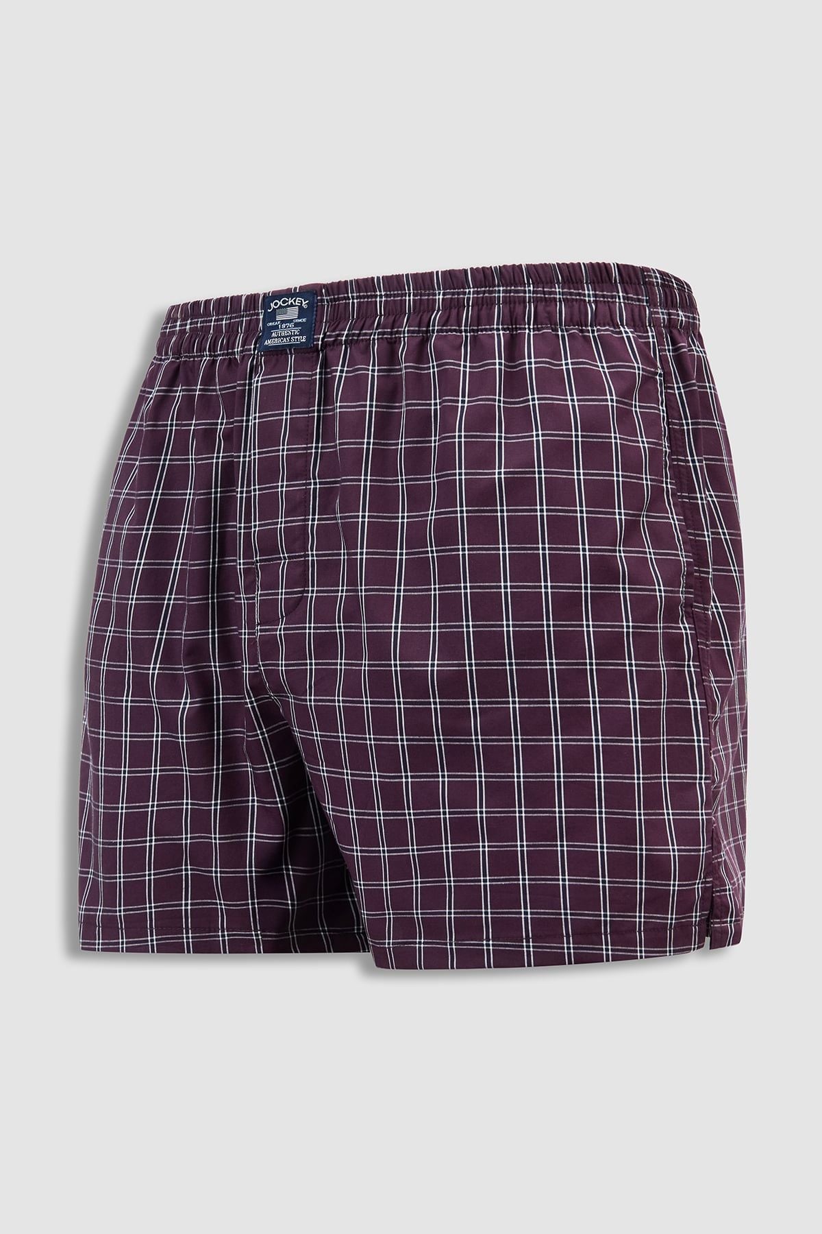 Quần short kate nam Jockey cotton in họa tiết  – J4086