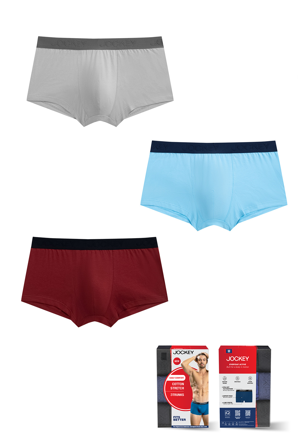 Quần Lót Nam Jockey J4014 Cotton 4 Chiều Trunk Jockey