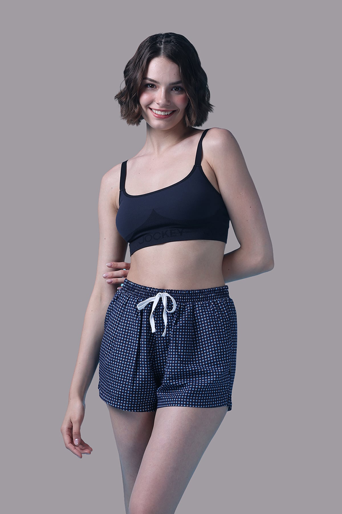 Quần short boxer kate nữ jockey in họa tiết form cải tiến - j4088 Jockey