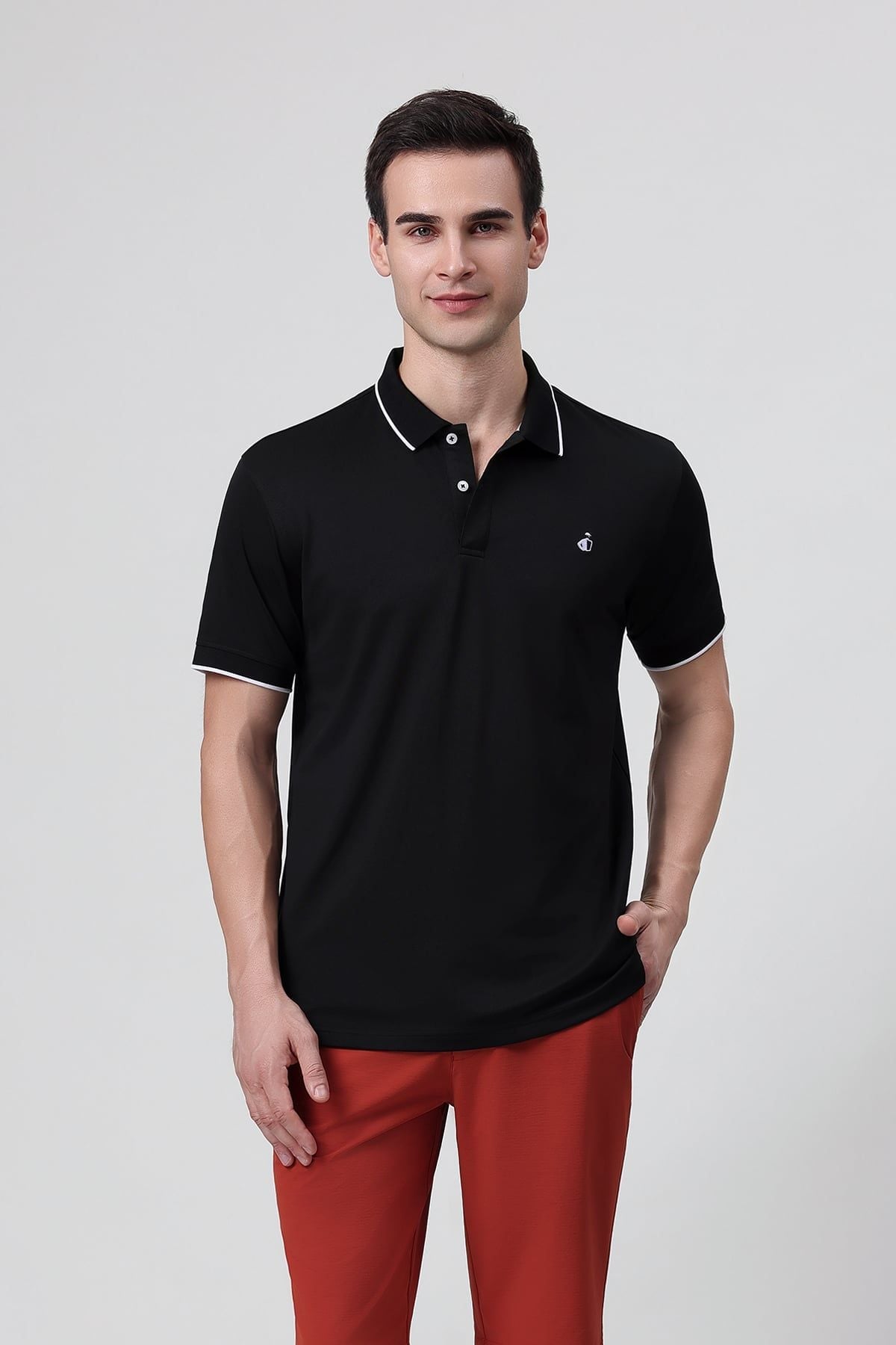 Áo Polo Nam Jockey poly quickdry thêu logo Half Boy – J1313