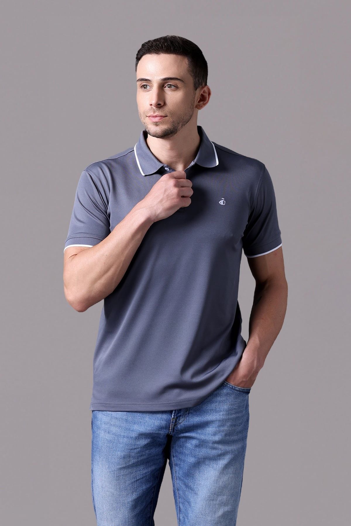 Áo Polo Nam Jockey poly quickdry thêu logo Half Boy – J1313