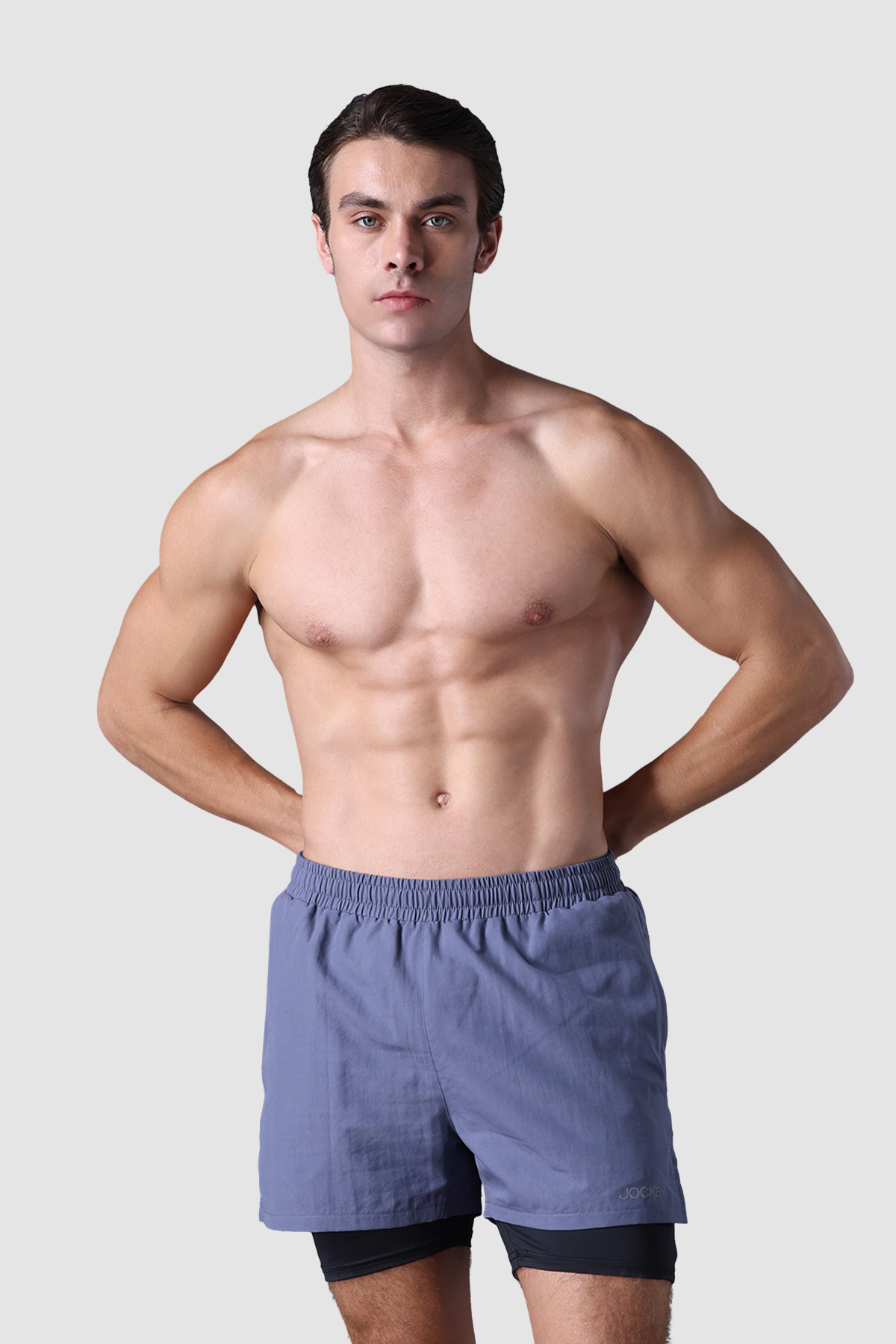 Quần short thể thao Jockey Nam Poly lót 4C in logo – 1375