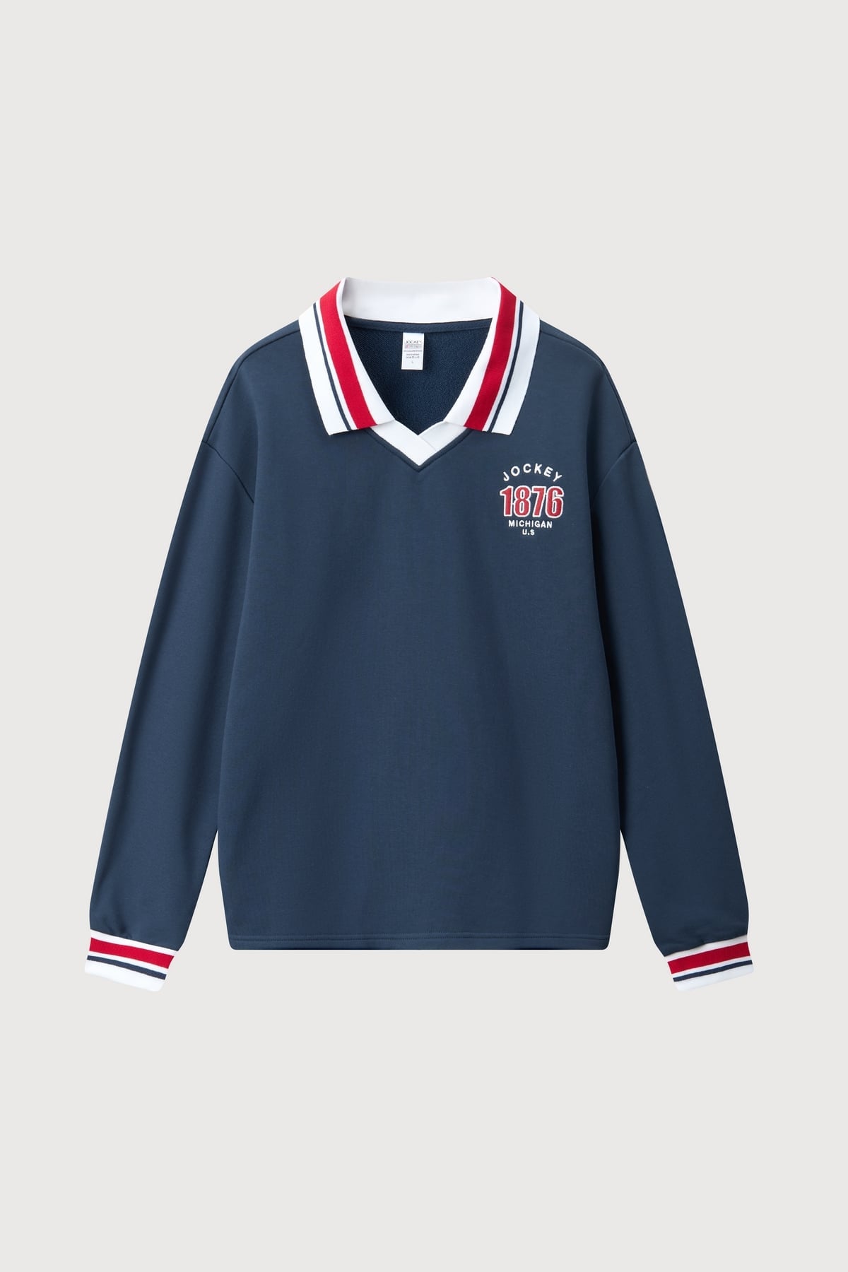 Áo Sweater nữ phối bo cổ Jockey Cotton CVC – J4096