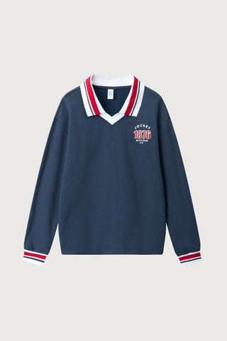 Áo Sweater nữ phối bo cổ Jockey Cotton CVC - J4096