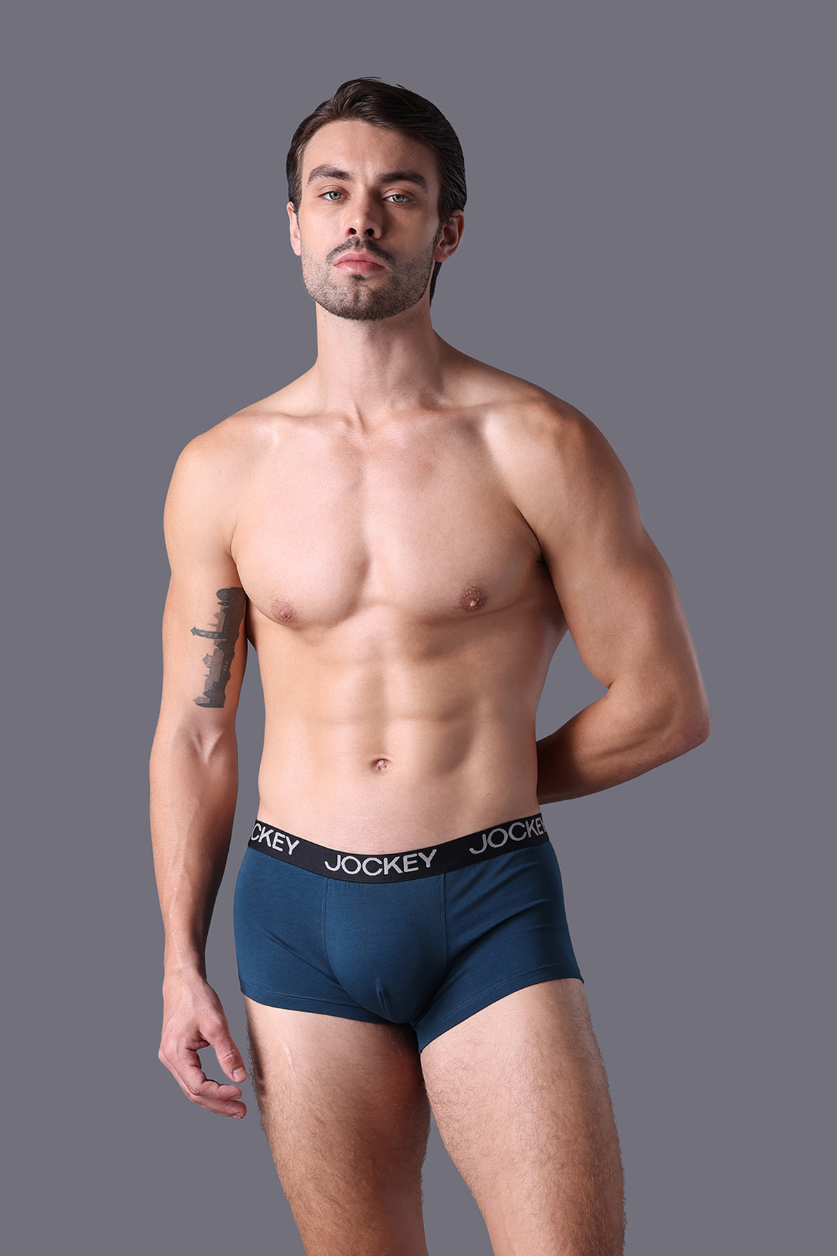 Quần lót nam Trunk Jockey Cotton 4 chiều trơn – J4002