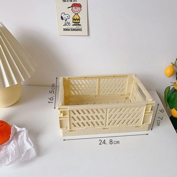 có Size Siêu To [ Hỏa tốc HCM ] Giỏ Nhựa Gấp Gọn Rổ Đựng Đồ Dùng Đa Năng Để Bàn Khay Nhựa Trang Trí