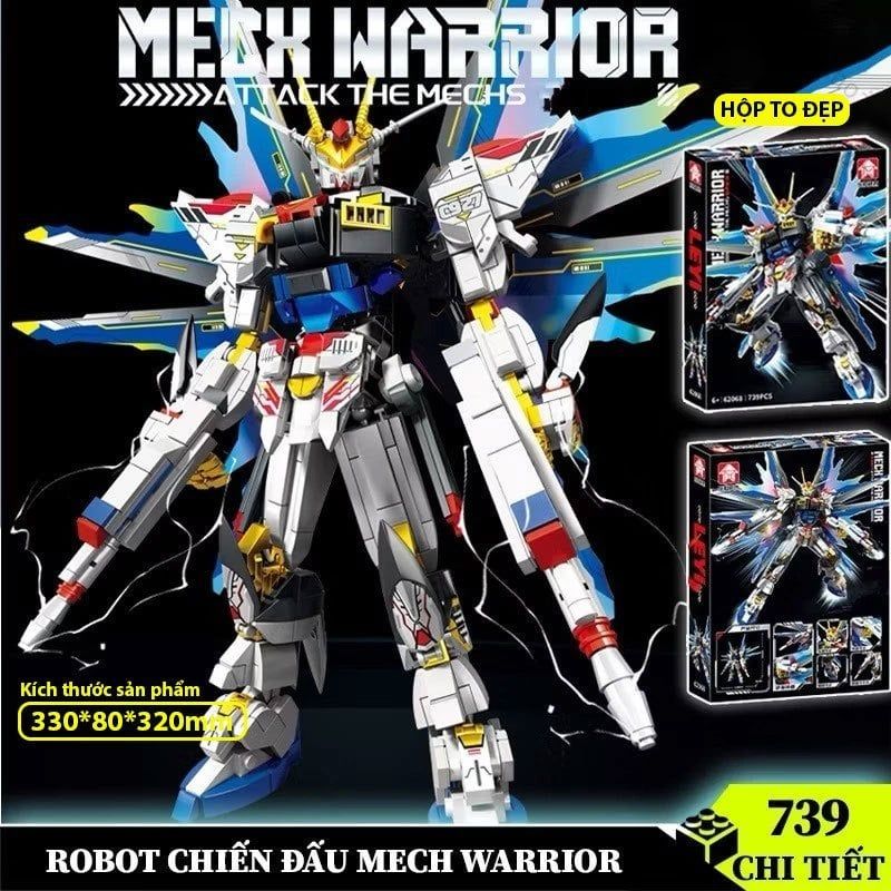 >15 mẫu [ hỏa tốc hcm Vũ Trí Ba ] Đồ chơi lắp ráp Robot Mech Warrior hơn 739 chi tiết Bằng nhựa ABS
