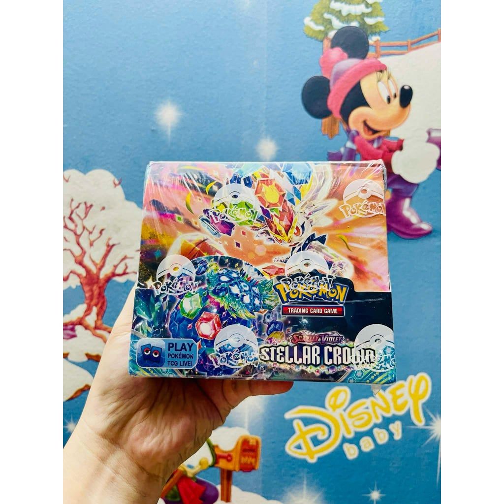 Tặng 10 THẺ NĂNG LƯỢNG [ hỏa tốc HCM ] Vũ Trí Ba Hộp 360 thẻ Pokemon stellar crown Cao Cấp Siêu Đẹp