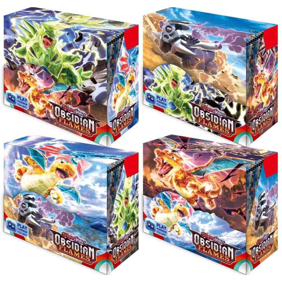 Tặng 10 THẺ NĂNG LƯỢNG [ hỏa tốc HCM Vũ Trí Ba Hộp 360 thẻ Pokemon Obsidian Flames Cao Cấp Siêu Đẹp