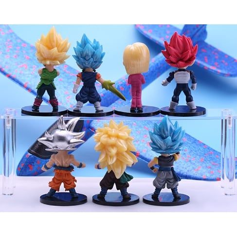 [ Vũ Trí Ba ] Mô hình nhân vật Chibi Goku Vegeta Bardock Gogeta Vegito Android 18 Goten Dragon Ball