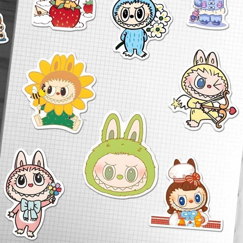 [ Hỏa tốc HCM ] Set 80 sticker Labubu đáng yêu hình dán Labubu dán sổ tay trang trí dễ thương