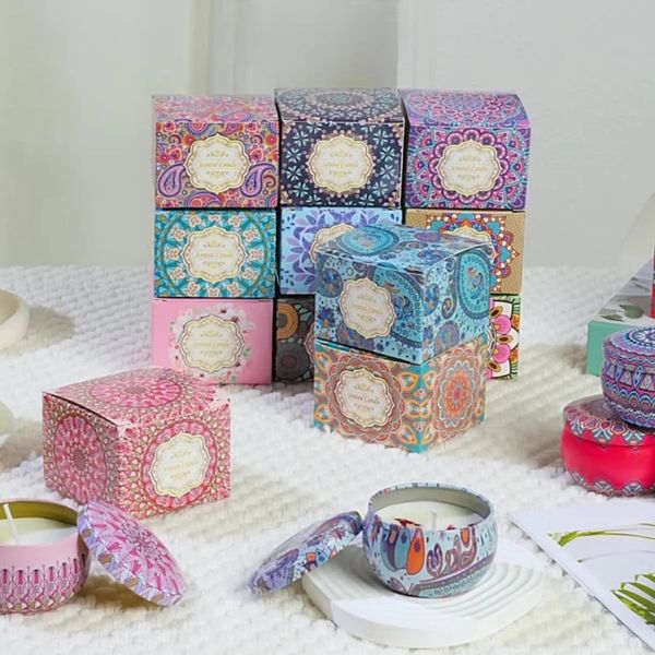 12 mẫu có hộp [ Hỏa tốc HCM ] Nến Thơm Phòng Scented Candle Giúp Khử Mùi Và Làm Thơm Cho Không Gian Sống Thư Giãn