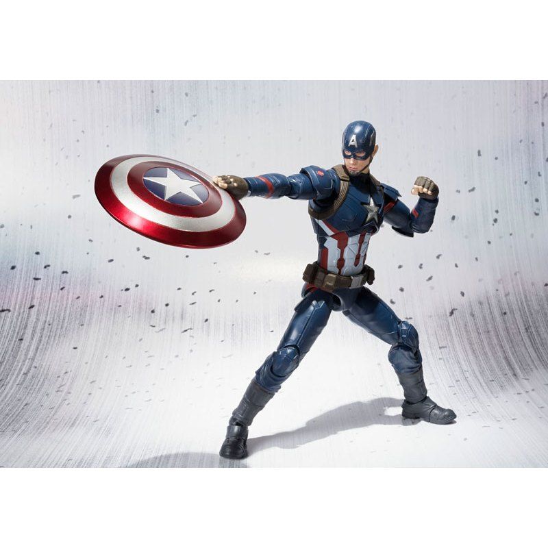 16cm FULLBOX [ Hỏa tốc ][ Vũ Trí Ba ] Mô hình S.H. Figuarts - Captain America (Civil War)