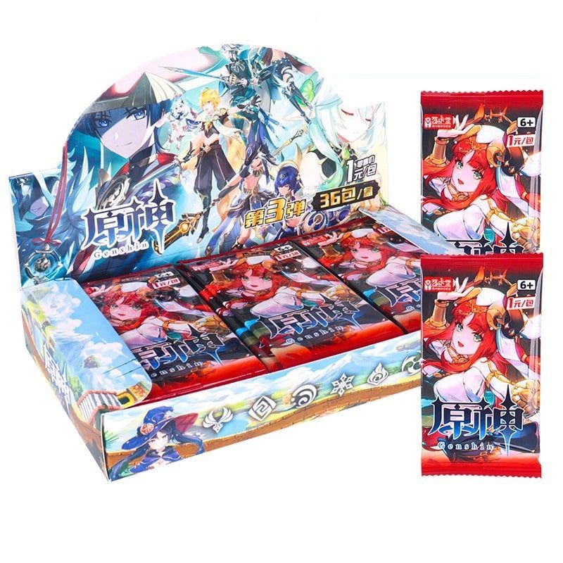 Bản Mới Nhất 2025 [ hỏa tốc hcm ][ Vũ Trí Ba ] [Full Box] Hộp Thẻ Nhân Phẩm Genshin Impact