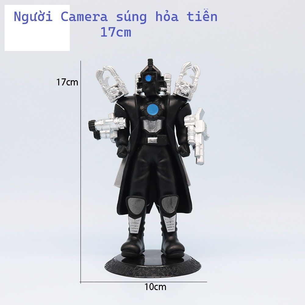 có video [ hỏa tốc hcm ][ Vũ Trí Ba ] Mô Hình 17cm skibidi toilet titan clock king drill speaker man