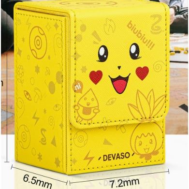[ Phụ kiện ] Hộp đựng bài bằng da Pikachu cao cấp - Deckbox