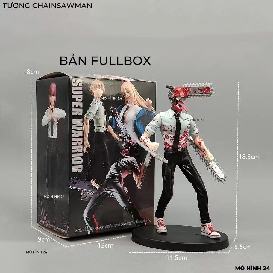 [ Vũ Trí Ba ] Mô hình 18cm FULL BOX Denji hóa quỷ pochita - Chainsaw man