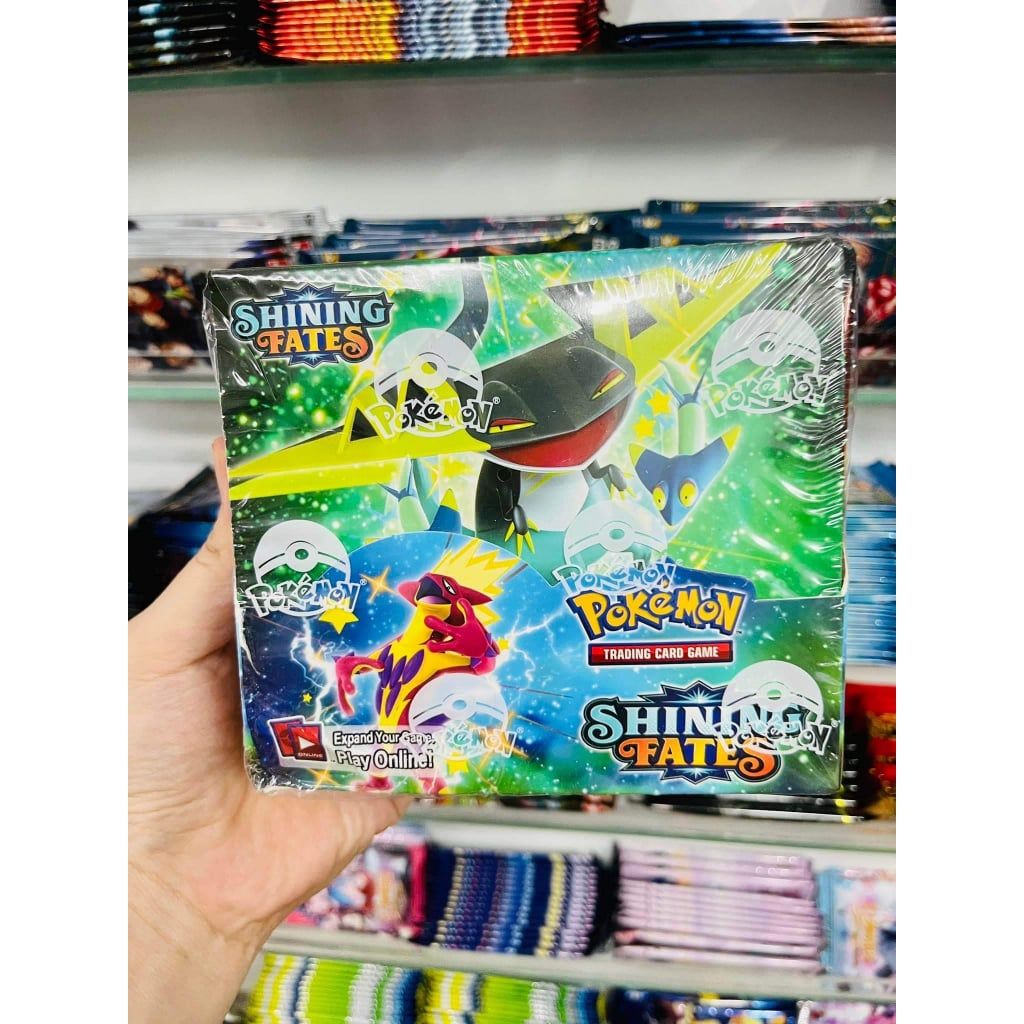Tặng 10 THẺ NĂNG LƯỢNG [ hỏa tốc HCM ] Vũ Trí Ba Hộp 360 thẻ Pokemon shining fate Cao Cấp Siêu Đẹp