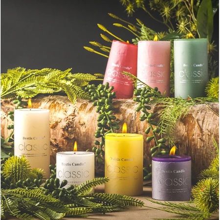 CÓ VIDEO [ Hỏa tốc HCM ] Nến Thơm Mùi Hoa Nhài Vani Oải Hương Nến Trụ Tròn Decor Châu Âu Không Khói