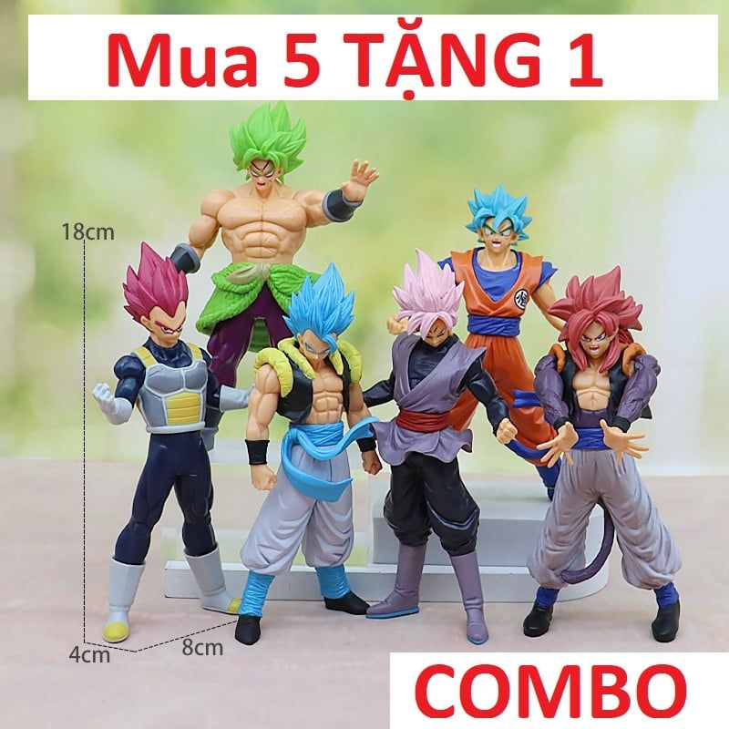 mua 5 tặng 1 [ hỏa tốc hcm ][ Vũ Trí Ba ] Tổng Hợp Mô hình nhân vật goku cadic calich trunks vegeta broly dragon ball