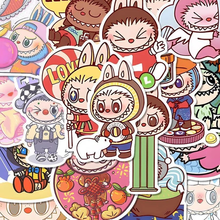 [ Hỏa tốc HCM ] Set 80 sticker Labubu đáng yêu hình dán Labubu dán sổ tay trang trí dễ thương