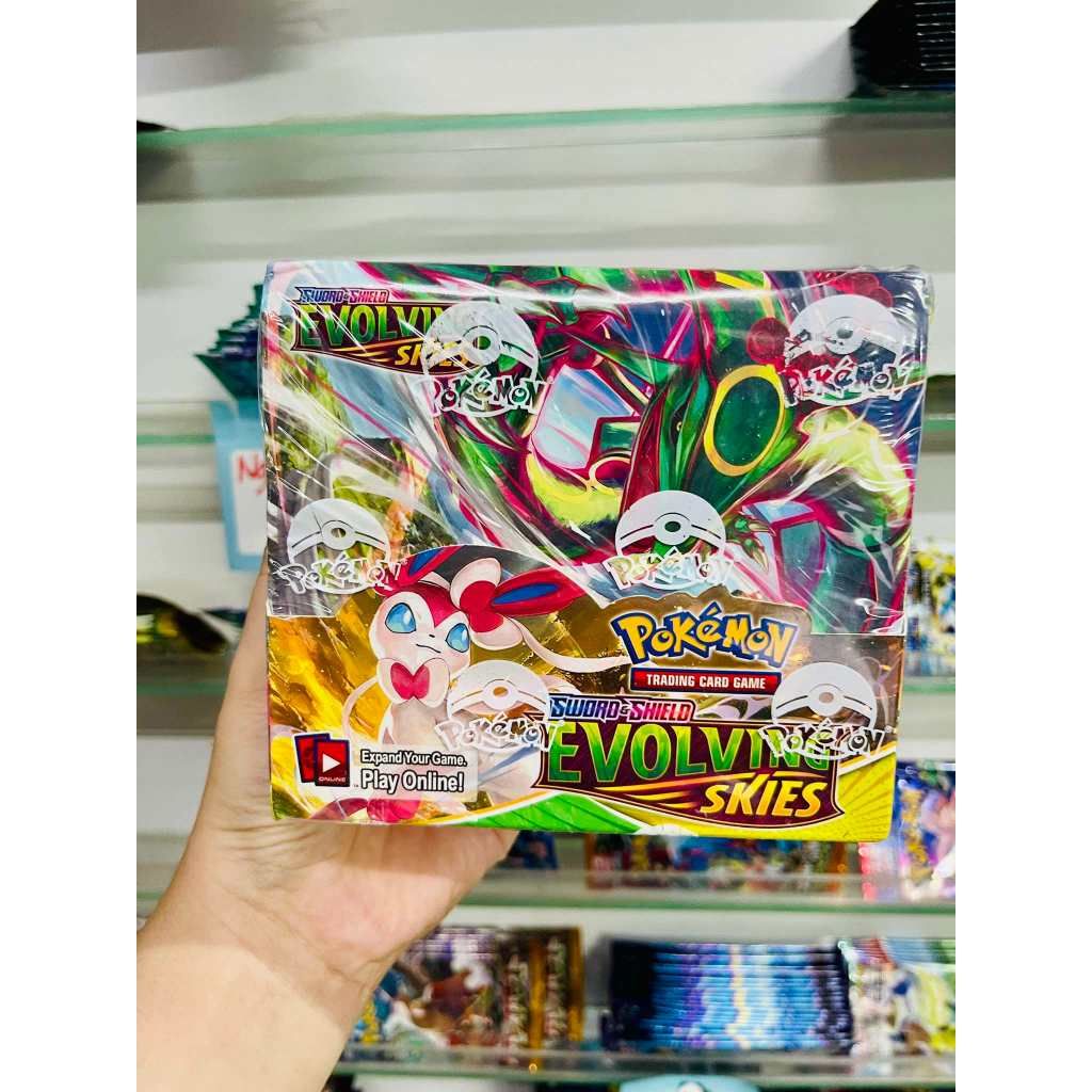 Tặng 10 THẺ NĂNG LƯỢNG [ hỏa tốc ] Vũ Trí Ba Hộp 360 thẻ Pokemon Evol Skies Cao Cấp Siêu Đẹp
