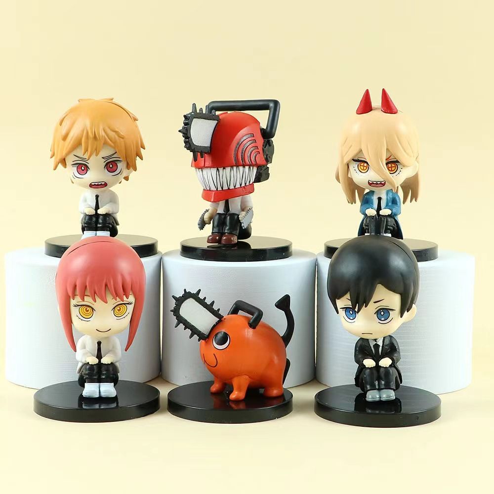 video [ hỏa tốc hcm ][ Vũ Trí Ba ] Mô hình lookup Chainsaw Man makima aki Denji Pochita Power 10cm