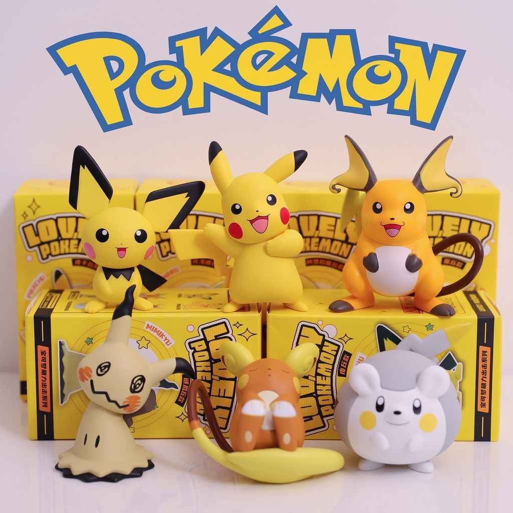 mua 5 tặng 1 [ hỏa tốc hcm ] Mô hình 6 nhân vật pikachu Mimikyu Raichu Togedemaru Pichu - Pokemon