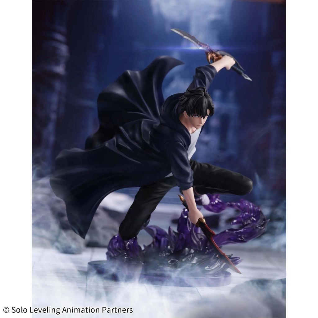15cm FULLBOX [ hỏa tốc hcm ][ Vũ Trí Ba ] Mô hình nhân vật Solo Leveling - Sung Jin woo chiến đấu