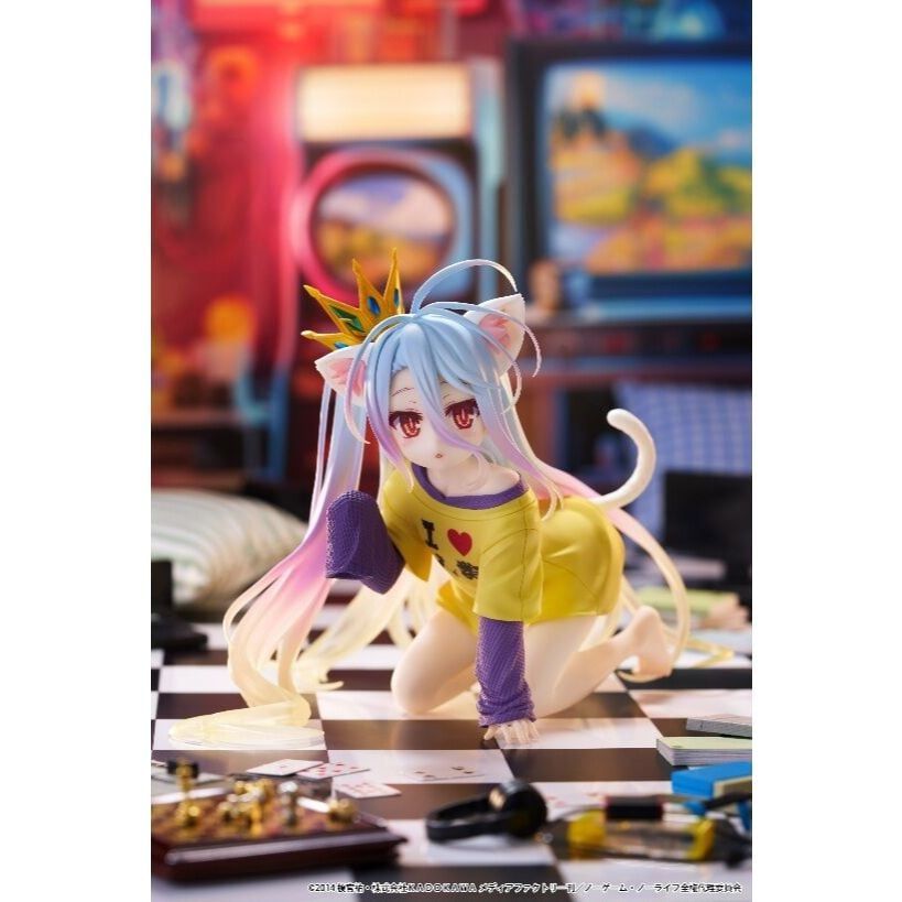 18cm FULLBOX [ hỏa tốc hcm ][ Vũ Trí Ba ] Mô hình nhân vật  No Game No Life - Shiro - Nekomimi Seifuku ver.