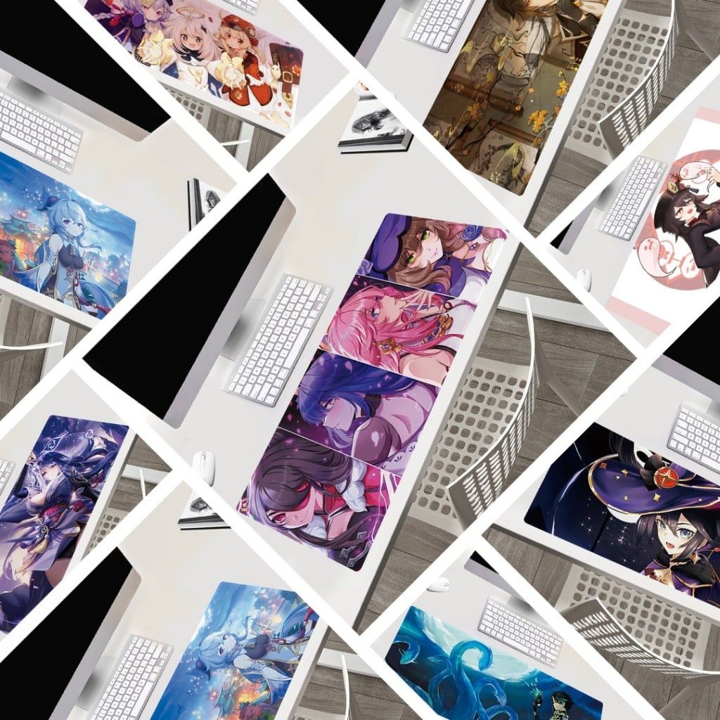[ hỏa tốc hcm ] Yae Miko Shogun Hutao Miếng Lót Chuột cao cấp Genshin Impact Bàn Di Máy Tính Anime