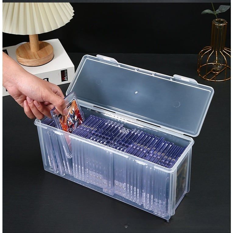 [ Hỏa tốc HCM ] Hộp đựng One-Touch bằng nhựa trong suốt, có nắp đậy bảo quản chống bụi, chống ẩm