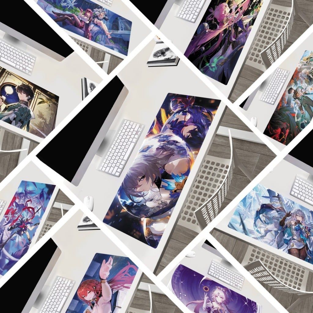 40x90 cm [ hỏa tốc hcm ][ Vũ Trí Ba ]Miếng Lót Chuột Honkai Starrail Bàn Di Chuột Máy Tính Anime