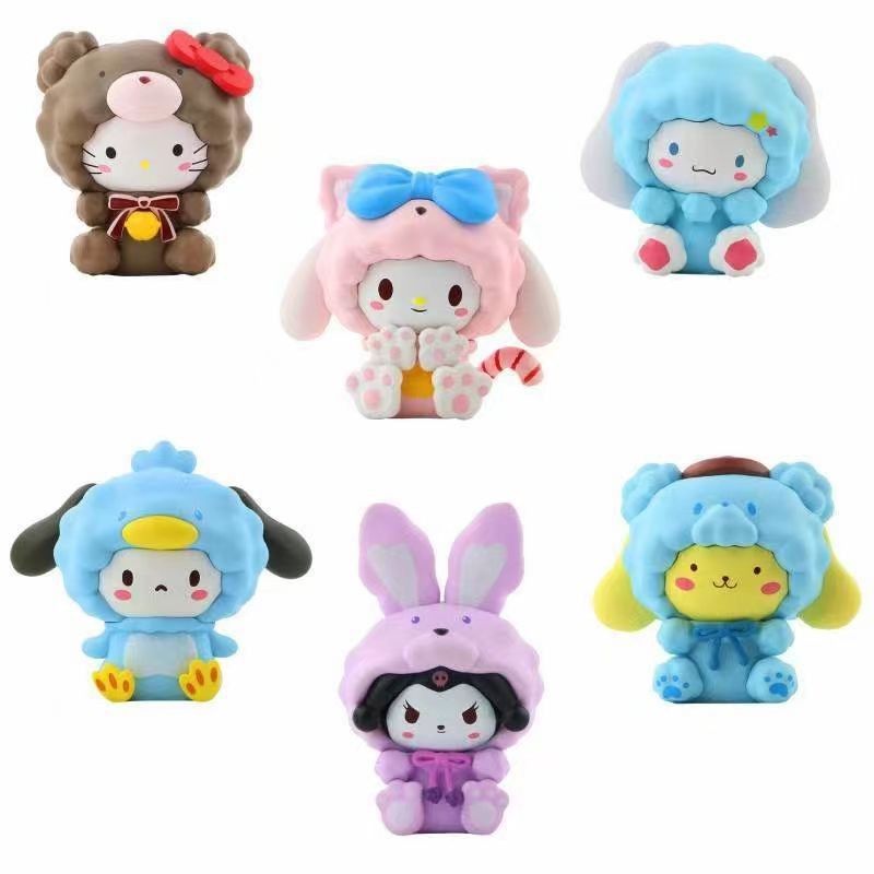 mua 5 tặng 1 [ Hỏa tốc HCM ] Mô hình mini nhân vật hoạt hình Hello Kitty, My Melody, Kuromi