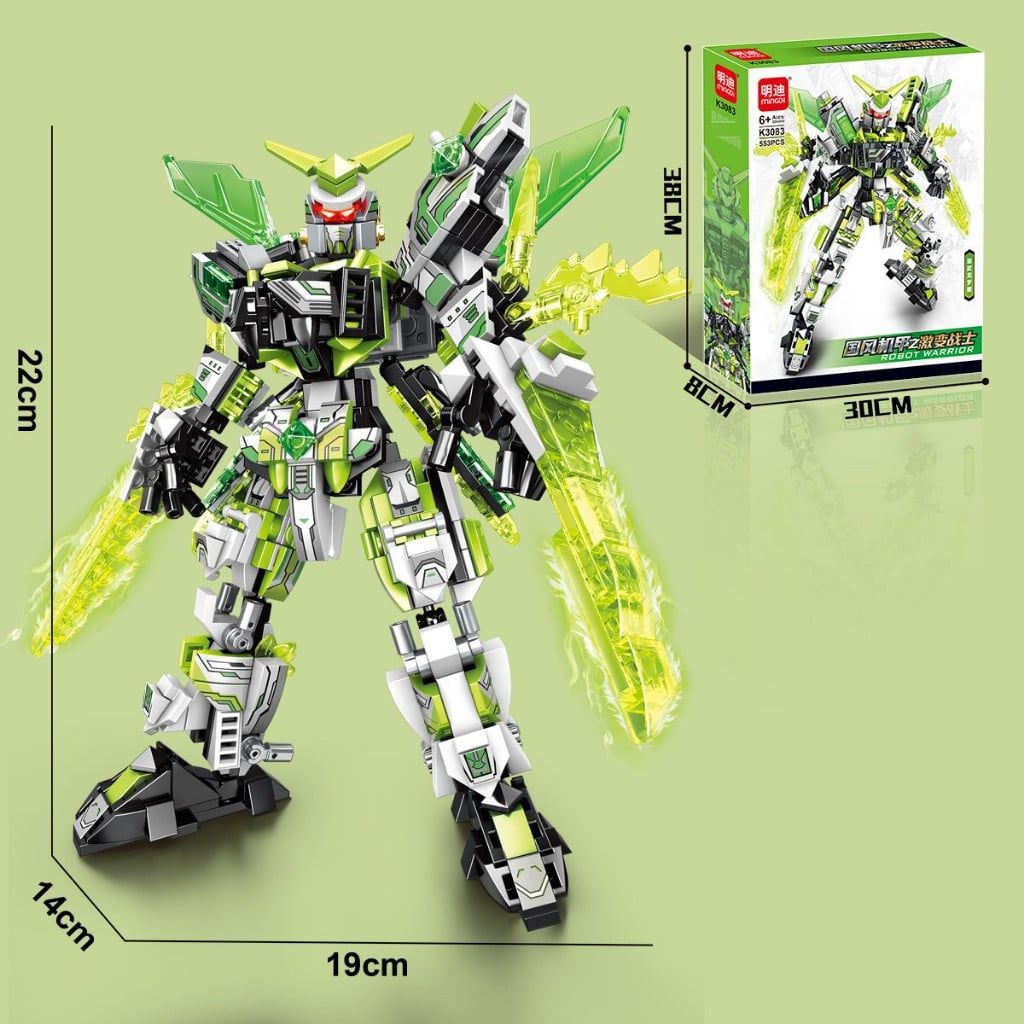 [ hỏa tốc ][ Vũ Trí Ba ] Bộ Đồ chơi lắp Ghép Robot cao 22cm Chất liệu nhựa ABS