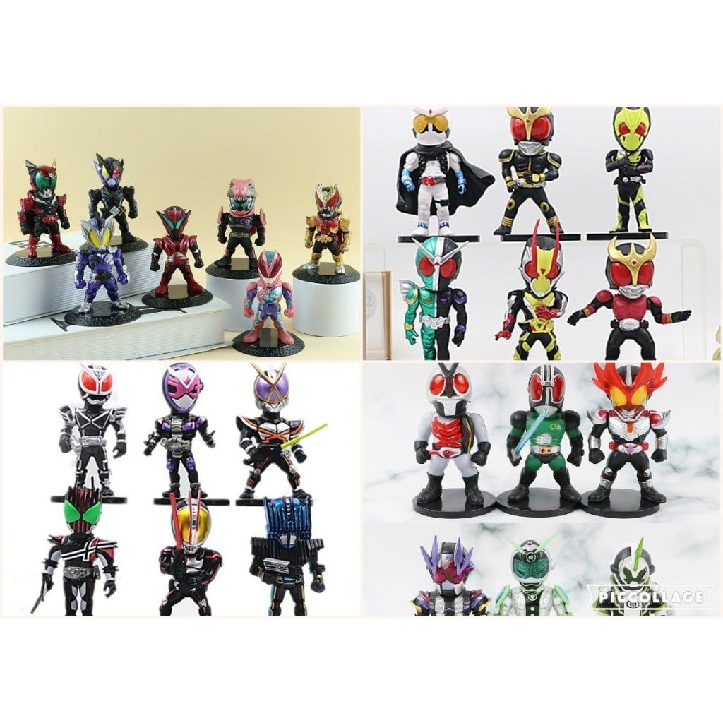 mua 4 tặng 1 [ hỏa tốc hcm ] Mô Hình Kamen Rider Chibi Emperor Kiva W Decade Diend Zi-oh Faiz 10cm