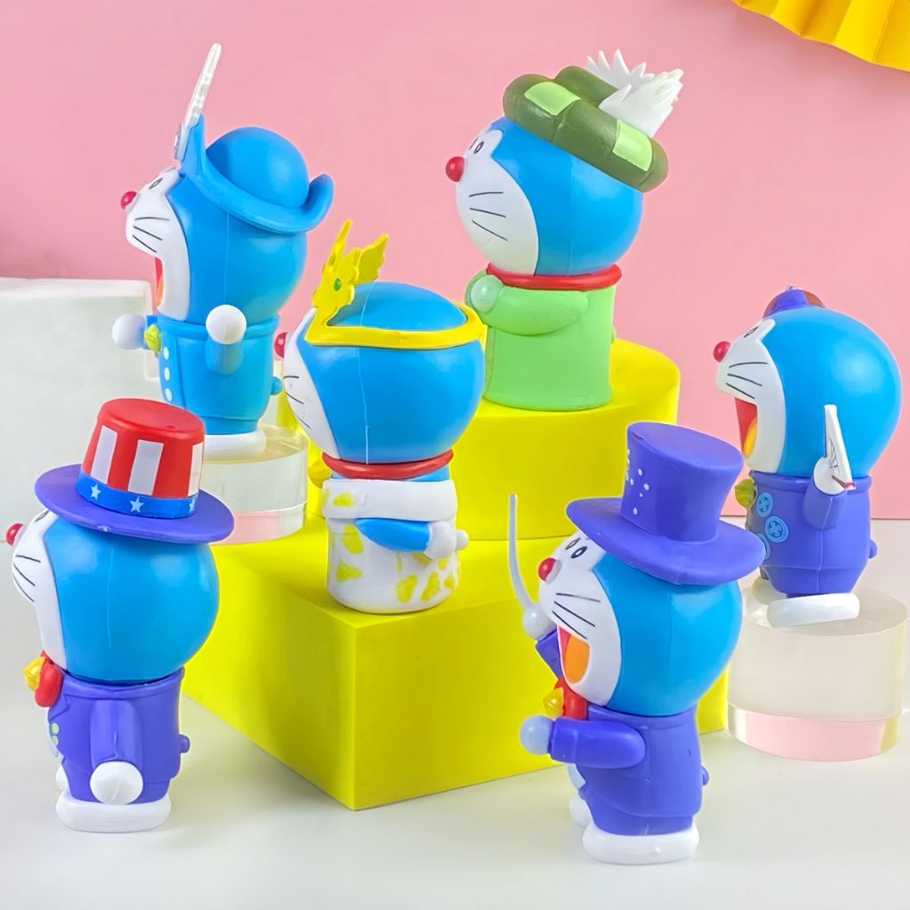 CÓ VIDEO mua 5 tặng 1 [ hỏa tốc HCM ] Bộ 6 Mô hình doremon DORAEMON trang phục QUỐC GIA cực đẹp và dễ thương