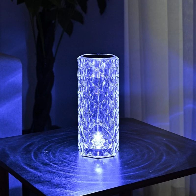 tặng kèm điều khiển RGB 16 màu CÓ VIDEO Hỏa tốc HCM Đèn ngủ pha lê hình trụ, trang trí phòng khách