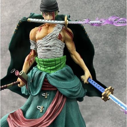 siêu to 35cm FuLL BoX [ hỏa tốc hcm ][ Vũ Trí Ba ] Mô hình nhân vật Zoro battle ver One Piece