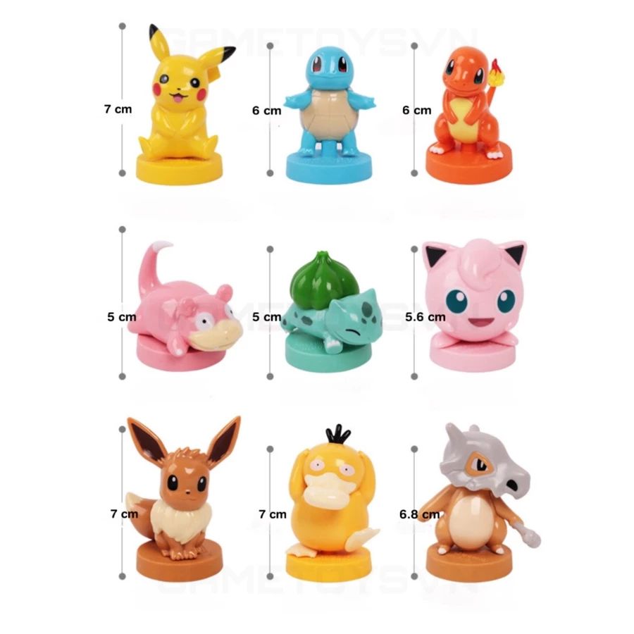 >15 mẫu chính hãng [ Hỏa tốc HCM ] Hộp mica mô hình Pokemon dễ thương Sunny Sandy cao cấp