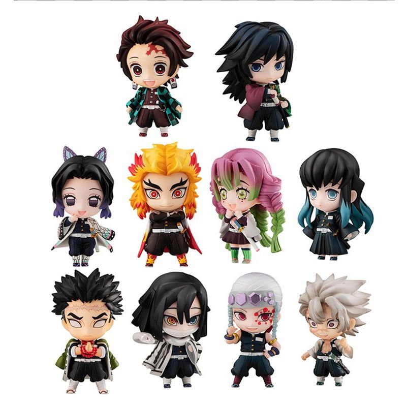 mua 4 tặng 1 [ hỏa tốc hcm ] Mô hình 10 figure Kimtesu No Yaiba Tanjiro Giyu Shinobu Mitsu chibi