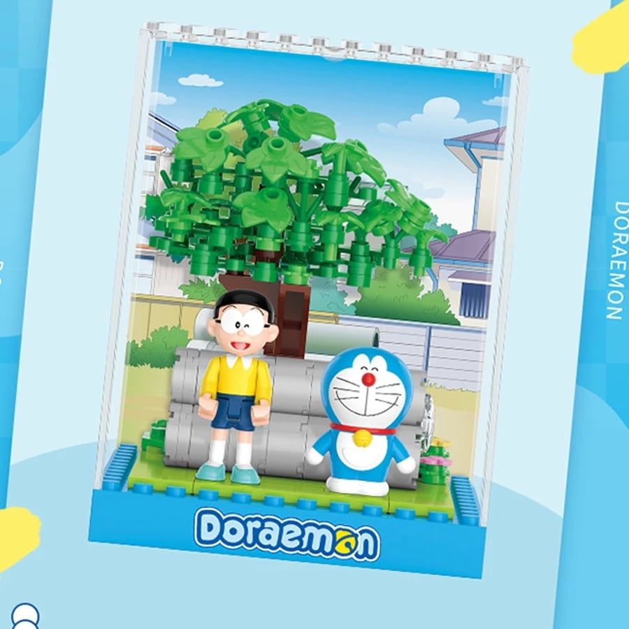 chính hãng CÓ VIDEO Hỏa tốc HCM doremon Set 6 tiểu cảnh Doraemon Nobita lắp ghép nano brick Balody