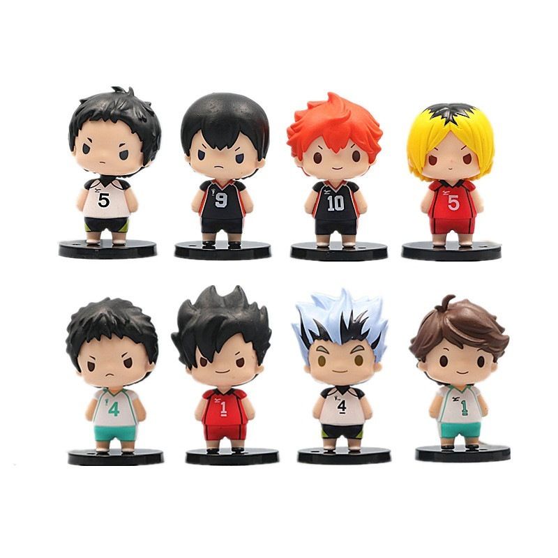 [ mua 3 tặng 1 ] [ hỏa tốc hcm ] Set 8 chibi Mô hình Haikyuu Haikyu bóng chuyền Hinata Kenma Toru Oikawa Tobio Kuroo