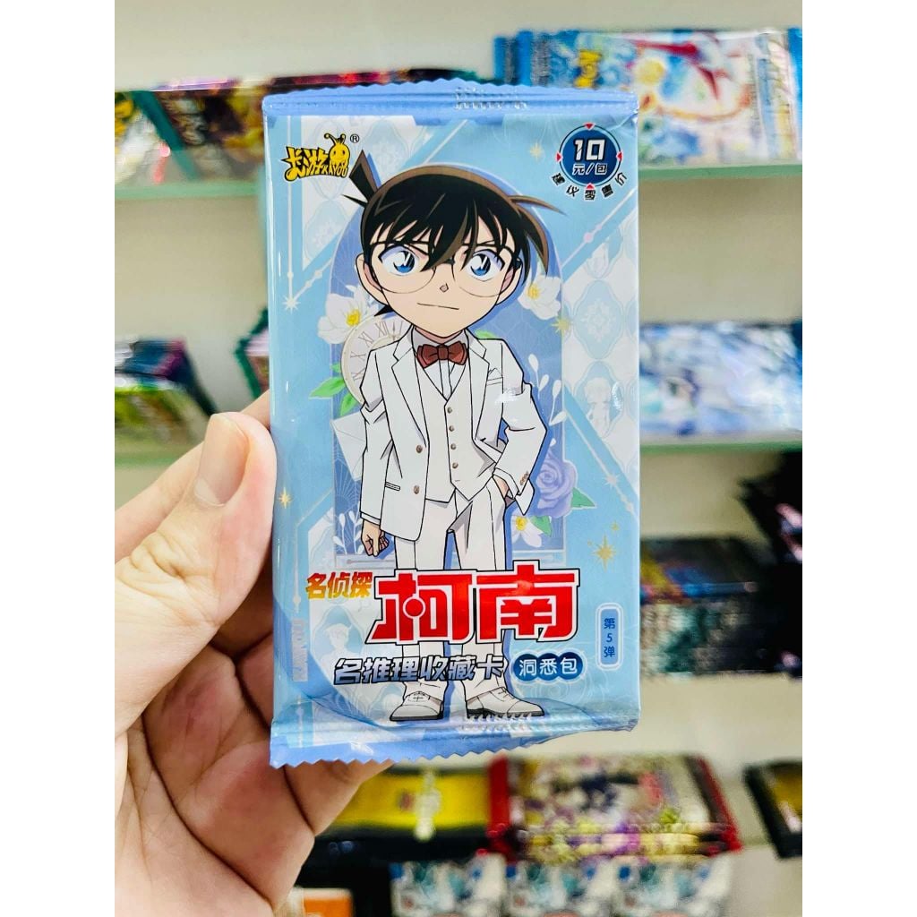 video [ hỏa tốc hcm ][ vũ trí ba ] Set 5 ảnh thẻ nhân phẩm Anime Conan chibi chính hãng kayou