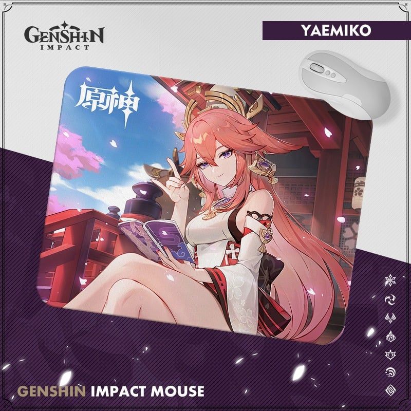 21x26 cm [ hỏa tốc hcm ][ Vũ Trí Ba ]Miếng Lót Chuột Genshin Impact Bàn Di Chuột Máy Tính Anime Kích Thước