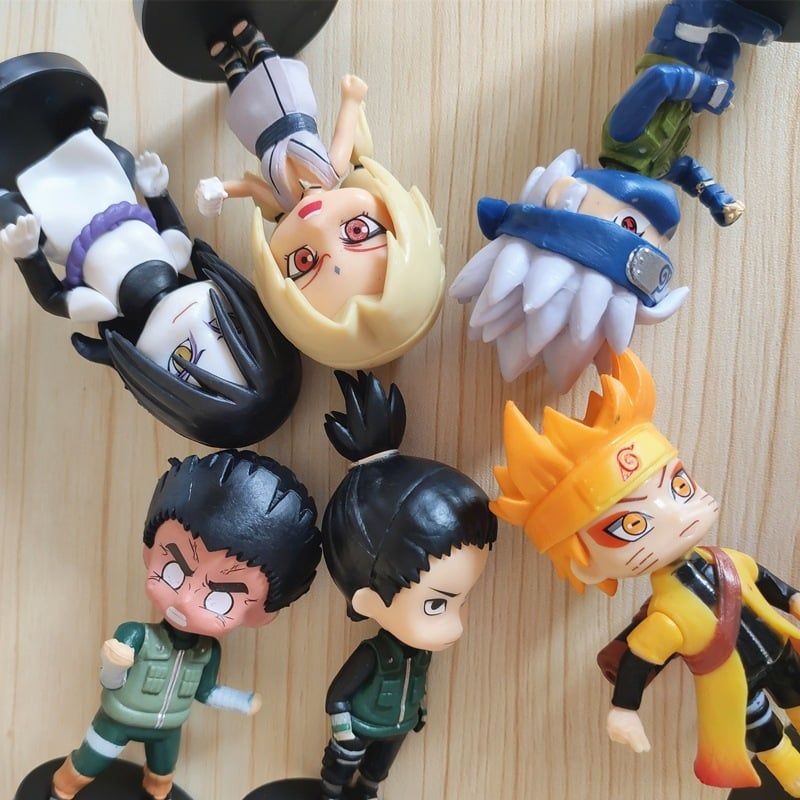 bộ 12 mô hình [ Mua 5 tặng 1 ][ hỏa tốc hcm ] nhân vật Naruto Kakashi Sasuke Itachi Gaara Sakura 8cm