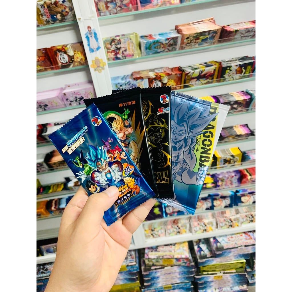 [ Vũ Trí Ba ] Tổng hợp Set 5 ảnh thẻ nhân phẩm Anime Dragon Ball ngẫu nhiên chibi xinh xắn
